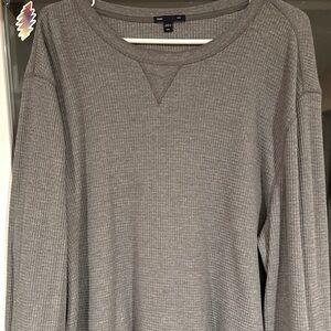 Gap Gray Waffle Knit Sweater